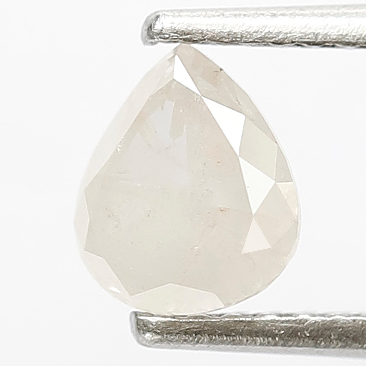 Natural Earth Mined Pear Shape 0.71 CT Diamond, 6.30 MM Misty White Loose Salt and Pepper Diamond For Making Engagement Ring