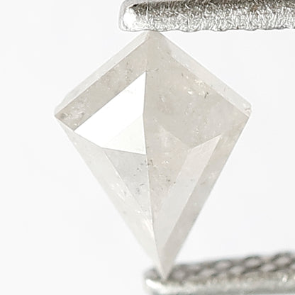 0.65 CT Kite Shape Loose Natural Gray Black Ethical Salt and Pepper Diamond For Wedding Band and Rings