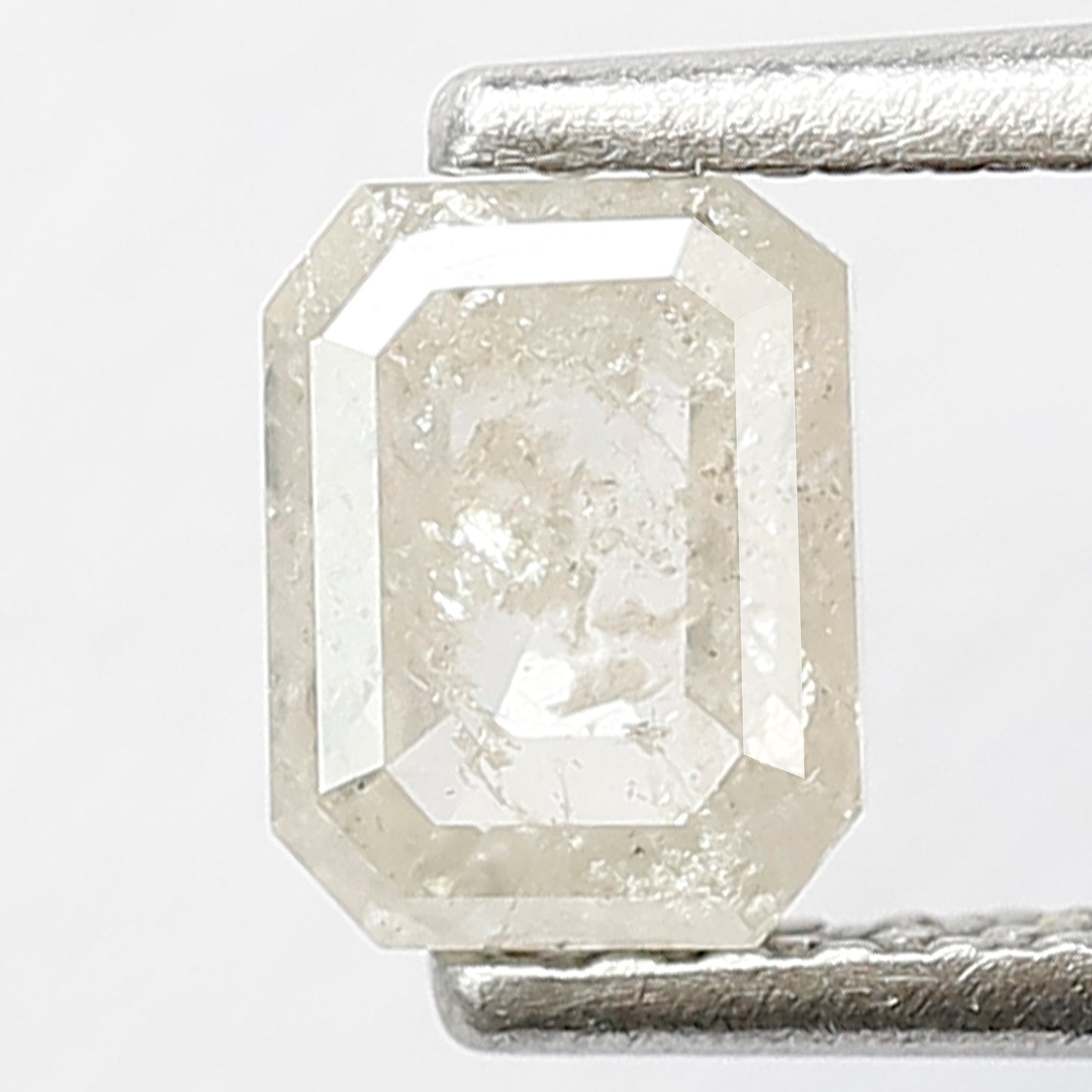 0.72 Ct Emerald Cut Salt & Pepper Diamond | 5.60 mm Natural Earth Mined Loose Diamond