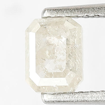 0.72 Ct Emerald Cut Salt & Pepper Diamond | 5.60 mm Natural Earth Mined Loose Diamond