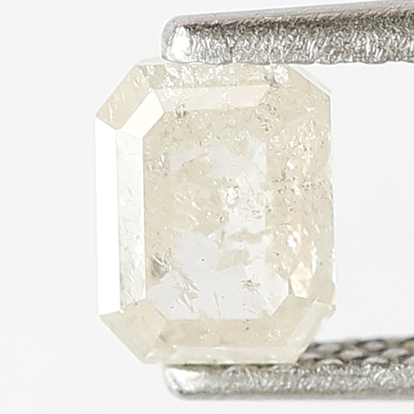 0.72 Ct Emerald Cut Salt & Pepper Diamond | 5.60 mm Natural Earth Mined Loose Diamond