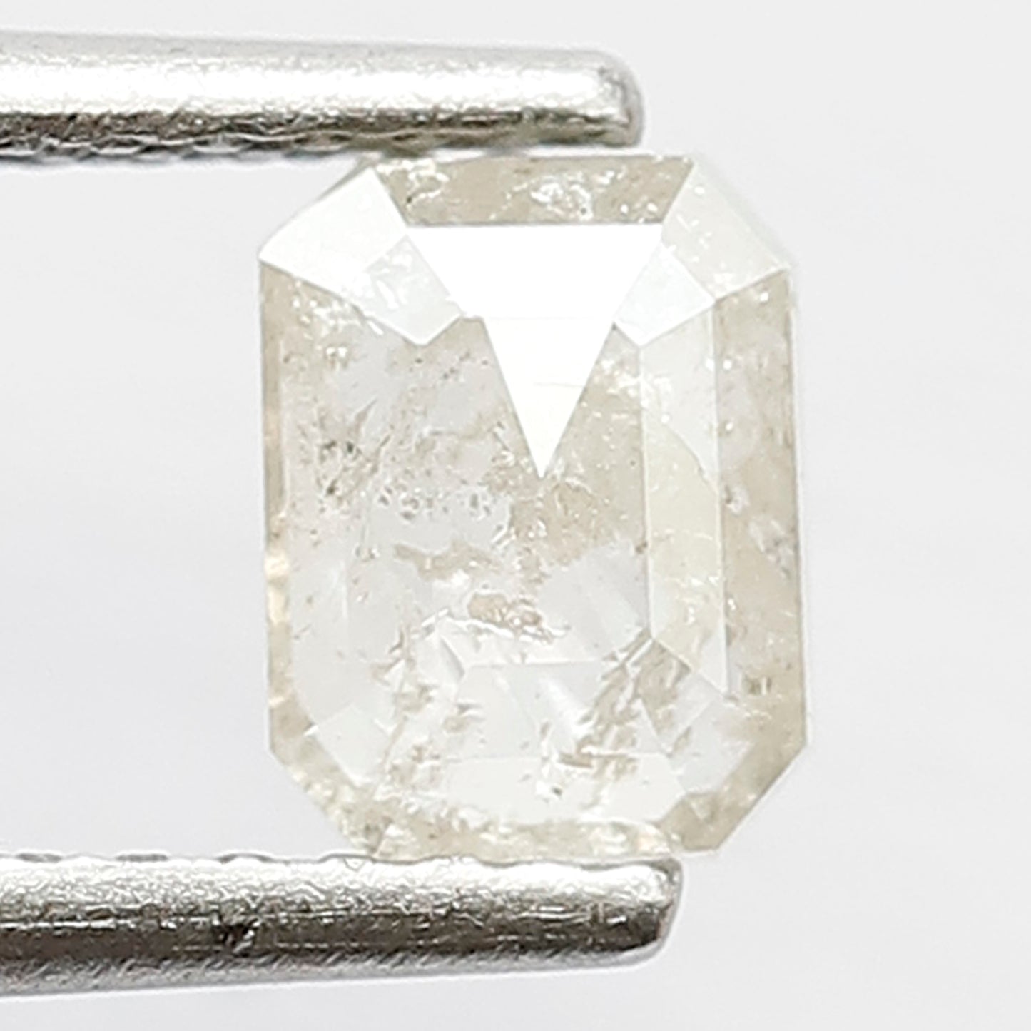 0.72 Ct Emerald Cut Salt & Pepper Diamond | 5.60 mm Natural Earth Mined Loose Diamond