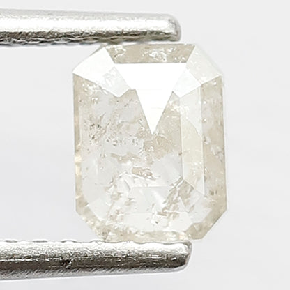 0.72 Ct Emerald Cut Salt & Pepper Diamond | 5.60 mm Natural Earth Mined Loose Diamond