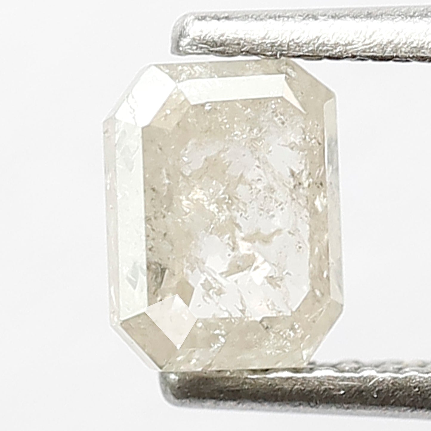 0.72 Ct Emerald Cut Salt & Pepper Diamond | 5.60 mm Natural Earth Mined Loose Diamond