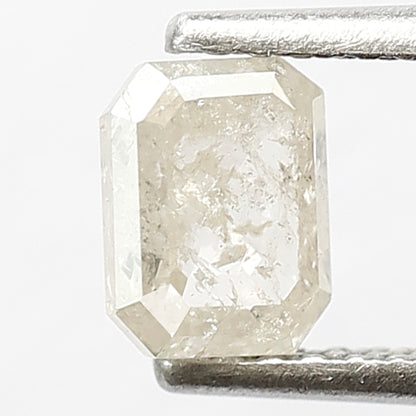 0.72 Ct Emerald Cut Salt & Pepper Diamond | 5.60 mm Natural Earth Mined Loose Diamond