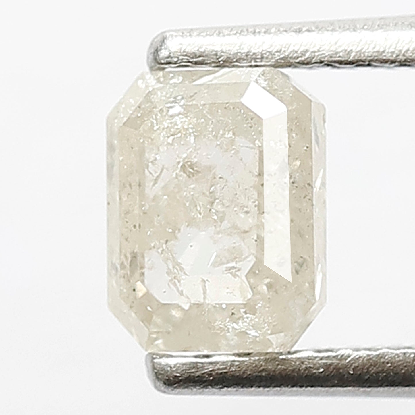 0.72 Ct Emerald Cut Salt & Pepper Diamond | 5.60 mm Natural Earth Mined Loose Diamond