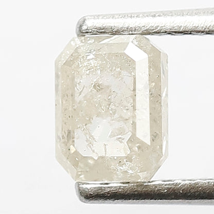 0.72 Ct Emerald Cut Salt & Pepper Diamond | 5.60 mm Natural Earth Mined Loose Diamond