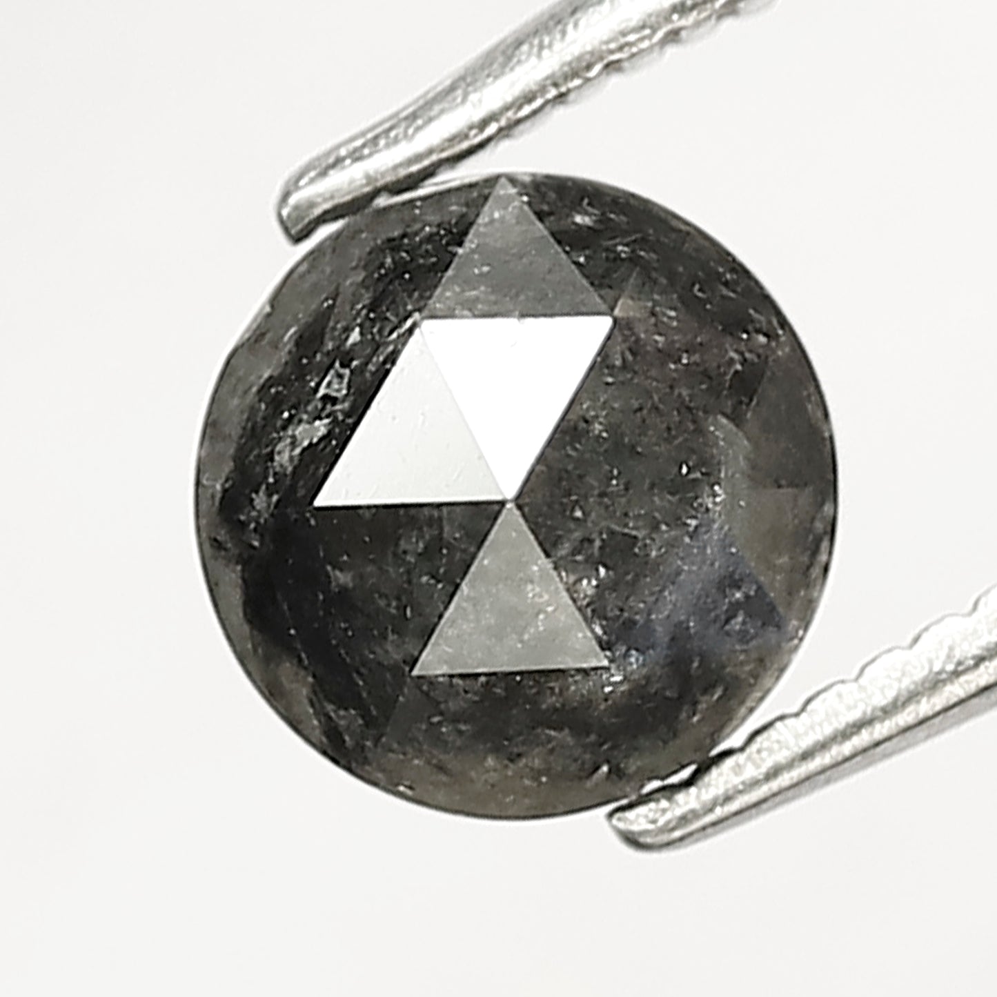 Black Color Round Rose Cut Rustic Diamond 1.32 Carat