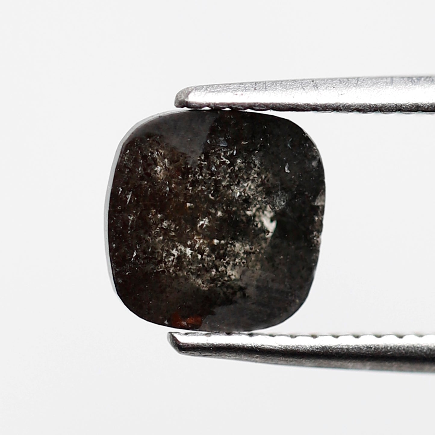 1.19 CT Cushion Cut Blackish Gray Salt and Pepper Diamond, Natural Loose Conflict Free Diamond for Engagement Ring