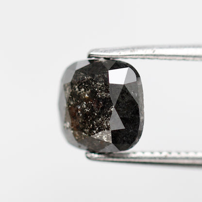 1.19 CT Cushion Cut Blackish Gray Salt and Pepper Diamond, Natural Loose Conflict Free Diamond for Engagement Ring