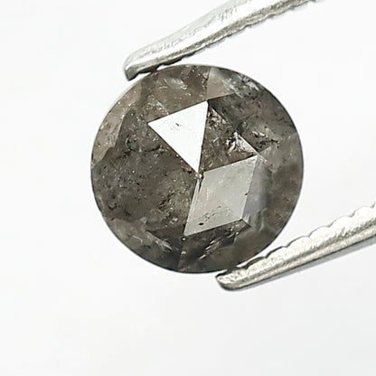 Gorgeous Round Shape Rose Cut Salt and Pepper Loose Diamond