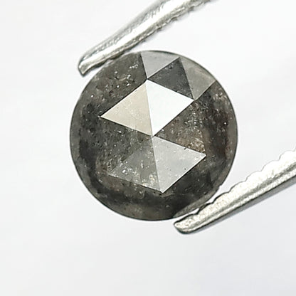 Round Shape Rose Cut Loose Black Color Rustic Diamond 0.79 Carat