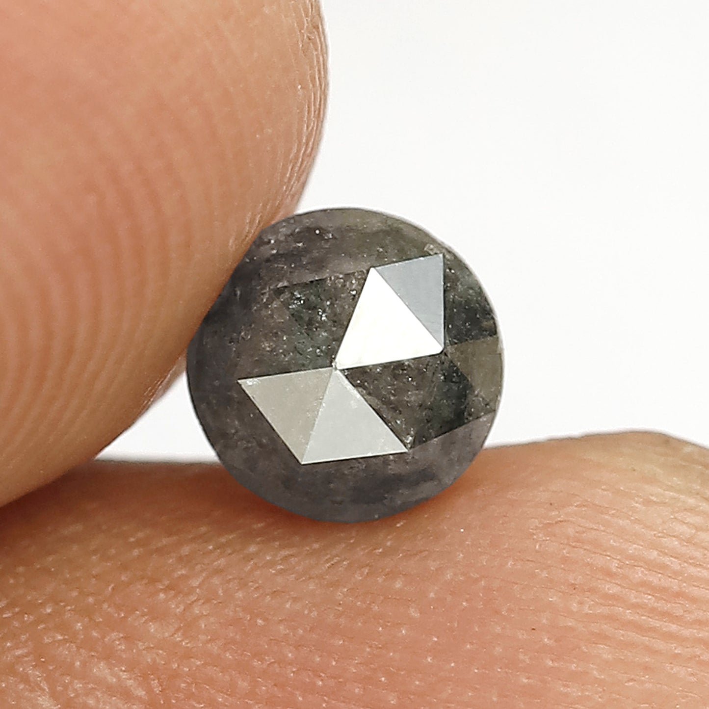 Round Shape Rose Cut Loose Black Color Rustic Diamond 0.79 Carat