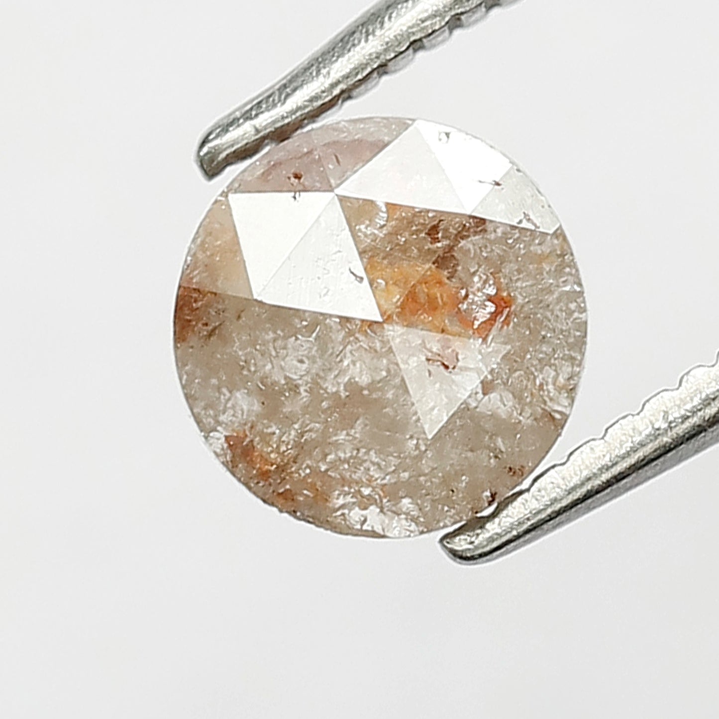 Fancy Reddish Grey Color Round Shape Rose Cut Loose Diamond 0.66 Carat