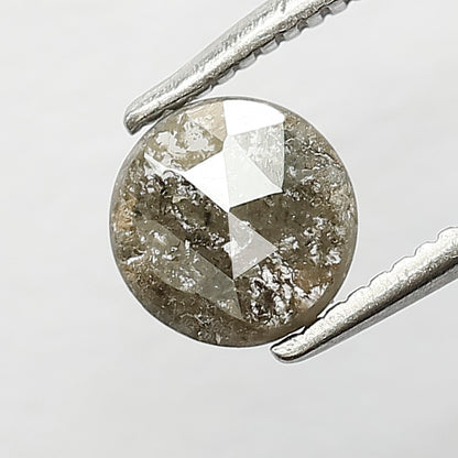 Grey Blackish Round Shape Salt and Pepper Loose Natural Rustic Diamond 0.55 Carat