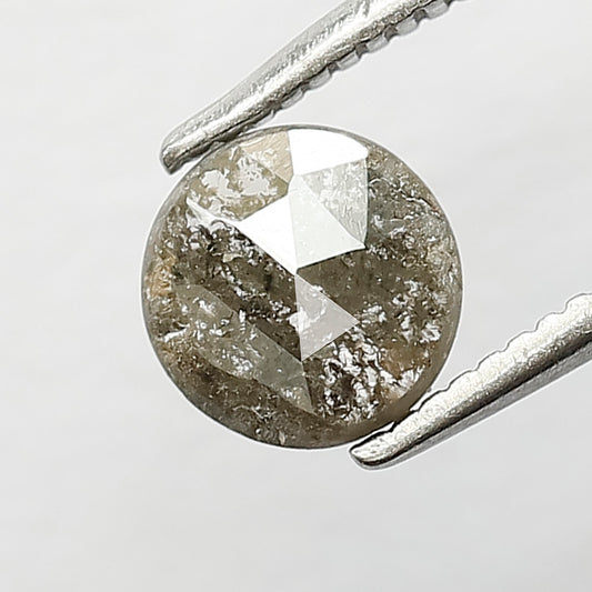 Grey Blackish Round Shape Salt and Pepper Loose Natural Rustic Diamond 0.55 Carat