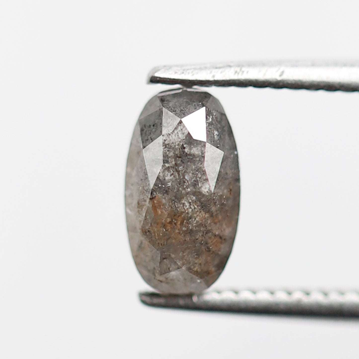 Oval Shape 0.88 CT Salt and Pepper Diamond, Natural Gray Black Ethical Loose Diamond for Unique Wedding Ring Jewelry