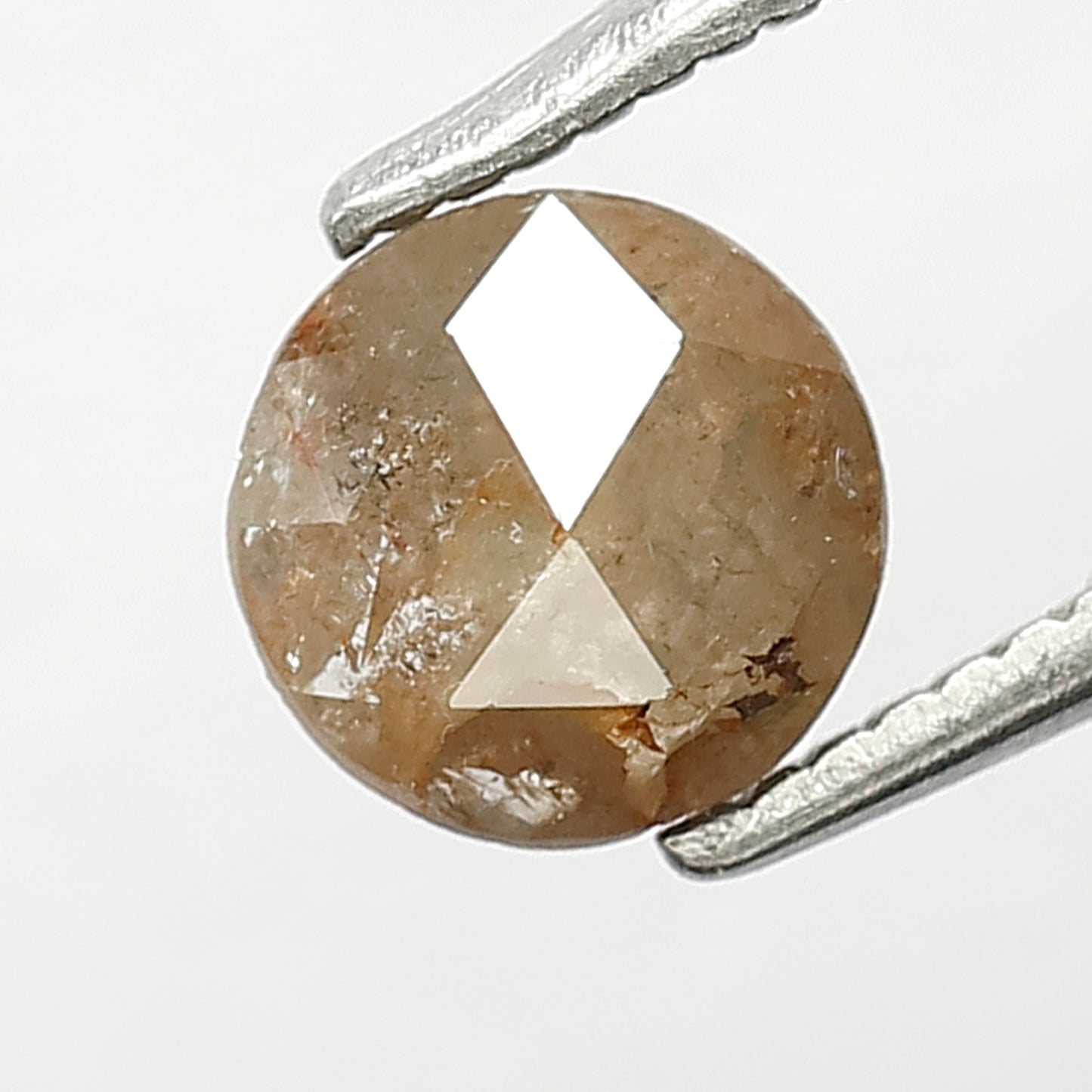 Brownish Color Round Shape Rustic Loose Diamond 0.74 Carat