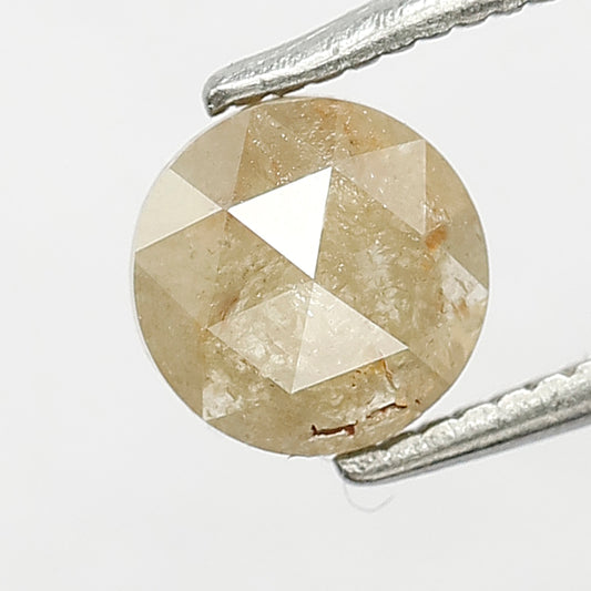 Light Yellowish Color Round Shape Rose Cut Natural Loose Diamond 0.71 Carat
