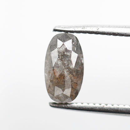 Oval Shape 0.88 CT Salt and Pepper Diamond, Natural Gray Black Ethical Loose Diamond for Unique Wedding Ring Jewelry