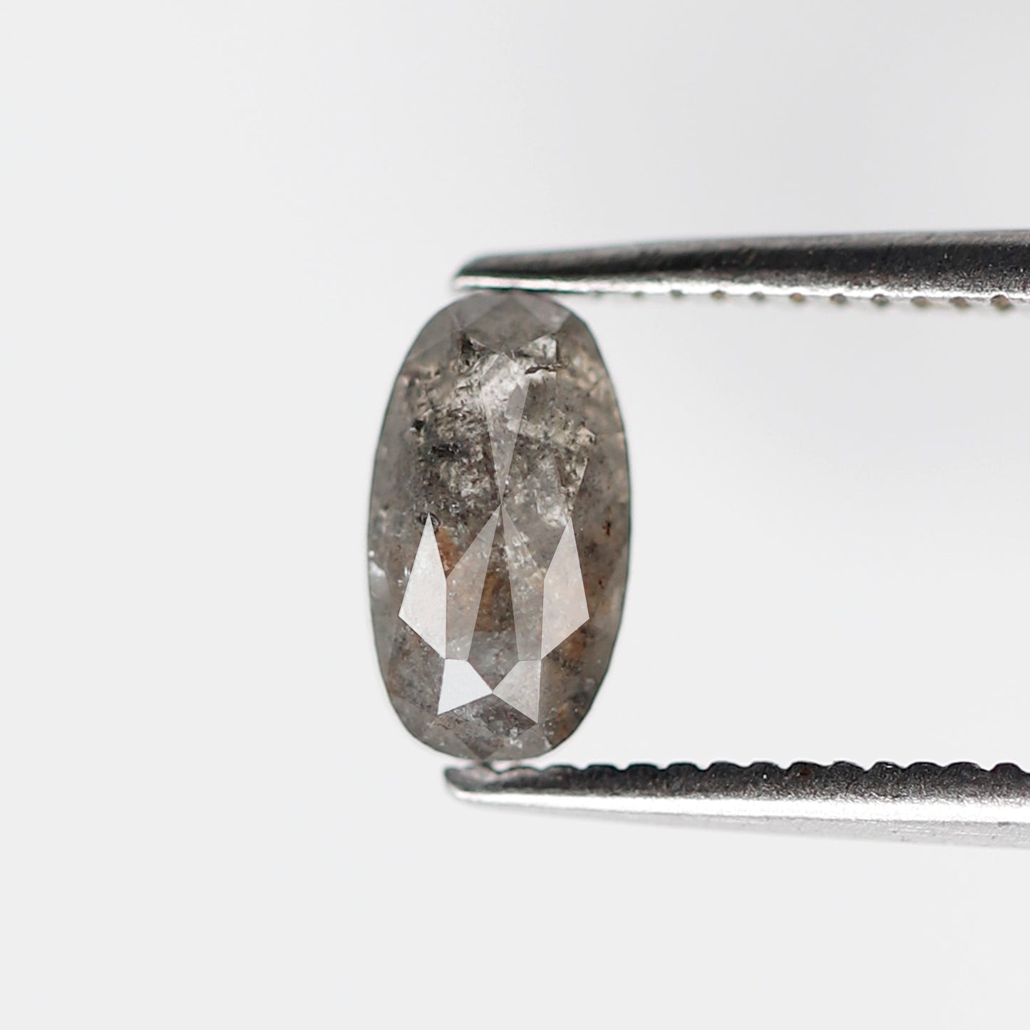 Oval Shape 0.88 CT Salt and Pepper Diamond, Natural Gray Black Ethical Loose Diamond for Unique Wedding Ring Jewelry