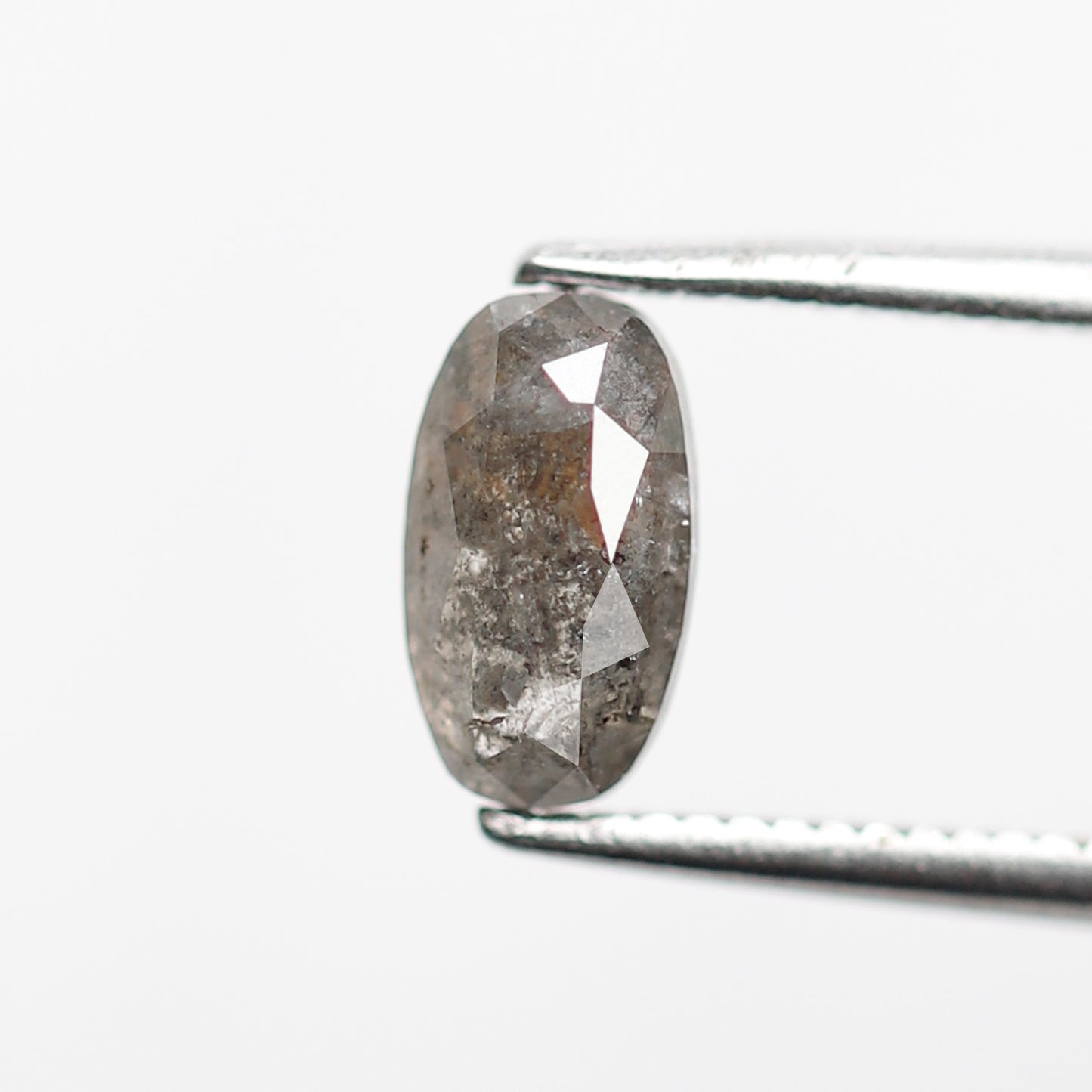 Oval Shape 0.88 CT Salt and Pepper Diamond, Natural Gray Black Ethical Loose Diamond for Unique Wedding Ring Jewelry
