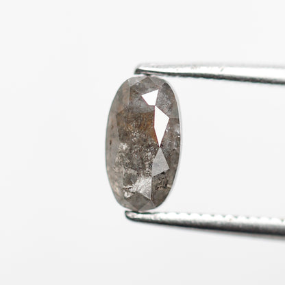 Oval Shape 0.88 CT Salt and Pepper Diamond, Natural Gray Black Ethical Loose Diamond for Unique Wedding Ring Jewelry
