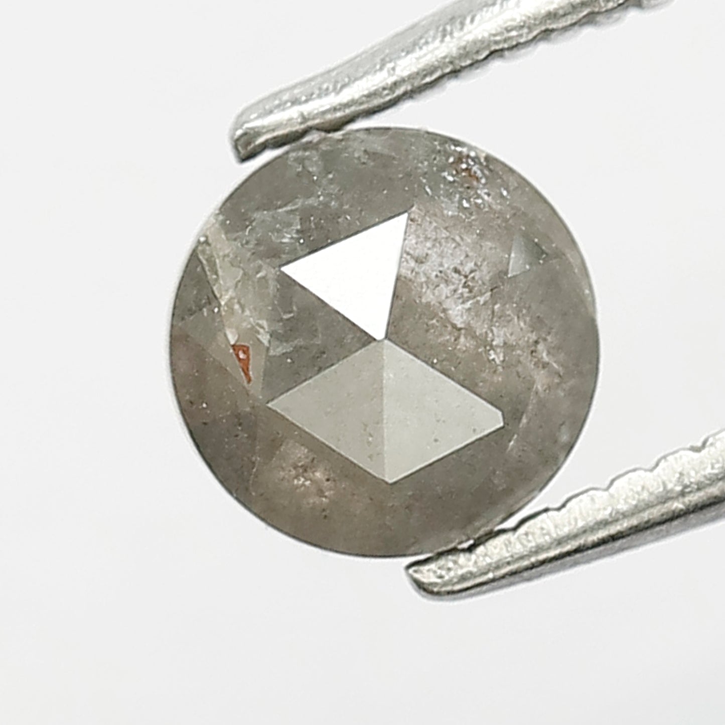 Smoky Grey Color Round Shape Salt and Pepper Loose Rustic Diamond 0.84 Carat