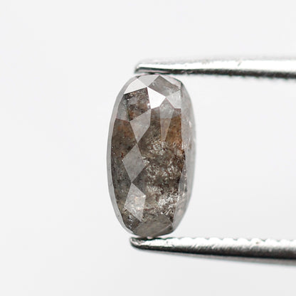 Oval Shape 0.88 CT Salt and Pepper Diamond, Natural Gray Black Ethical Loose Diamond for Unique Wedding Ring Jewelry