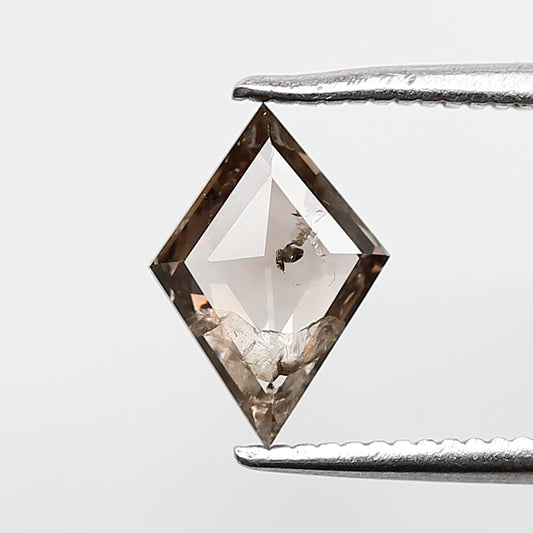 0.79 CT Natural Fancy Brownish Champagne Kite shaped Natural Salt and Pepper Diamond