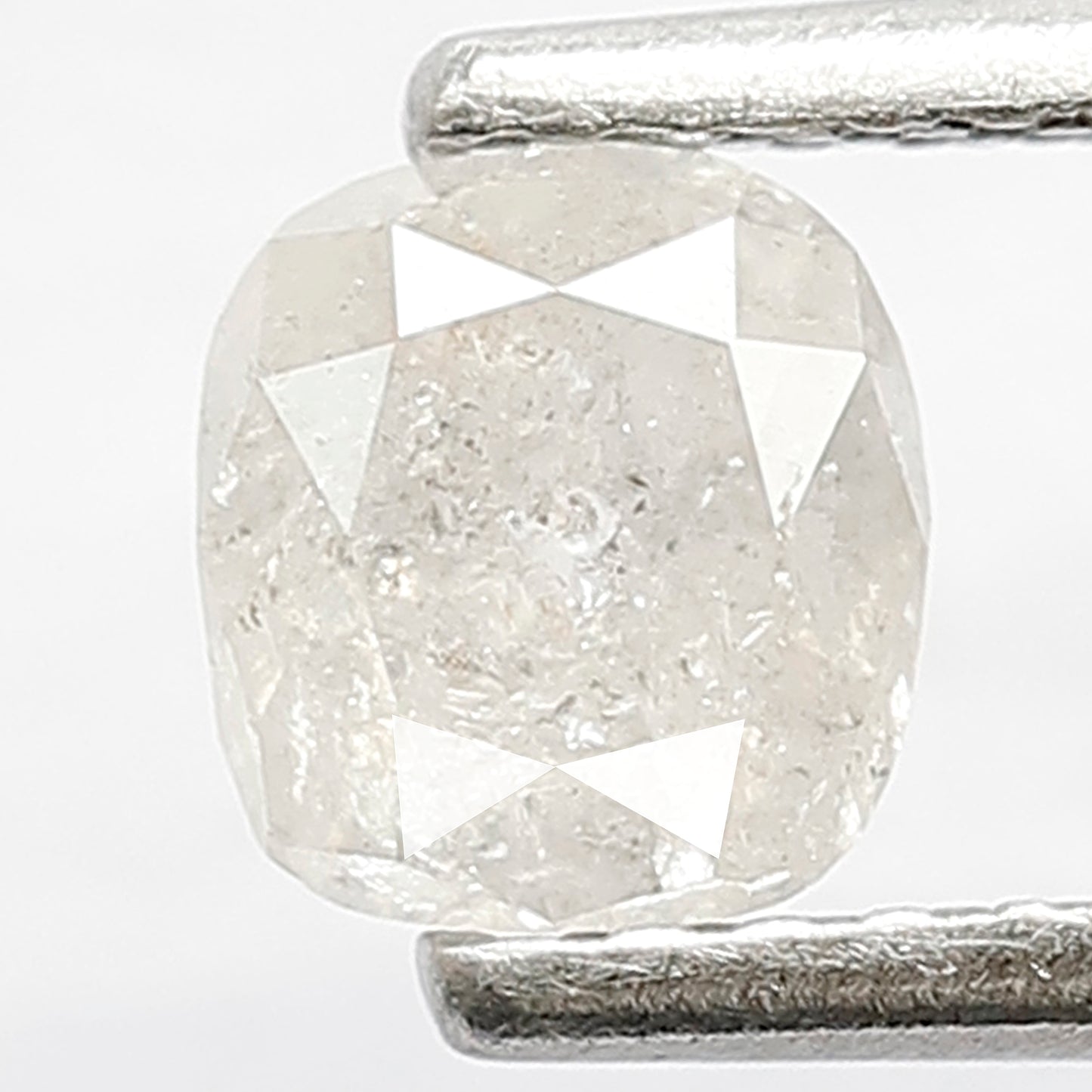 0.49 CT Fancy White Color Cushion Shape Diamond 5.1 x 4.7 x 2.5 MM Loose Natural Unique Old Mine Cut Salt and Pepper Diamond