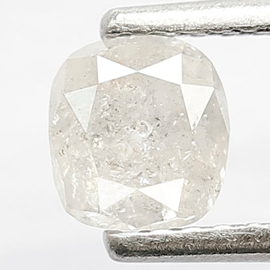 0.49 CT Fancy White Color Cushion Shape Diamond 5.1 x 4.7 x 2.5 MM Loose Natural Unique Old Mine Cut Salt and Pepper Diamond