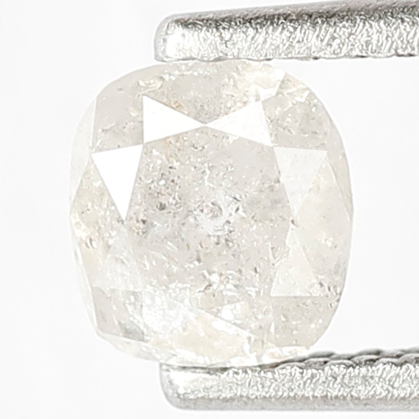 0.49 CT Fancy White Color Cushion Shape Diamond 5.1 x 4.7 x 2.5 MM Loose Natural Unique Old Mine Cut Salt and Pepper Diamond