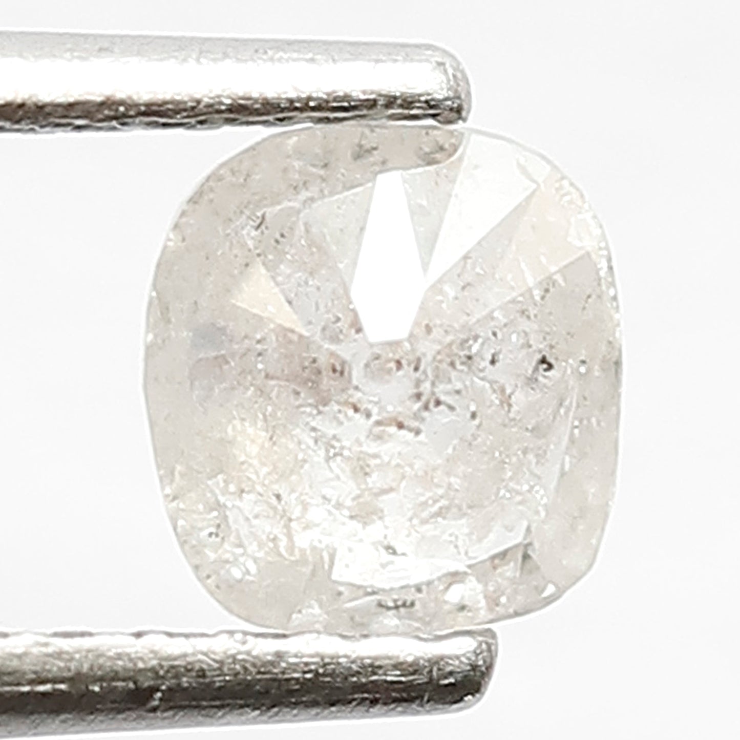 0.49 CT Fancy White Color Cushion Shape Diamond 5.1 x 4.7 x 2.5 MM Loose Natural Unique Old Mine Cut Salt and Pepper Diamond