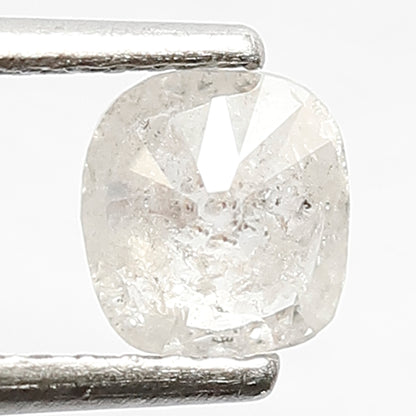 0.49 CT Fancy White Color Cushion Shape Diamond 5.1 x 4.7 x 2.5 MM Loose Natural Unique Old Mine Cut Salt and Pepper Diamond