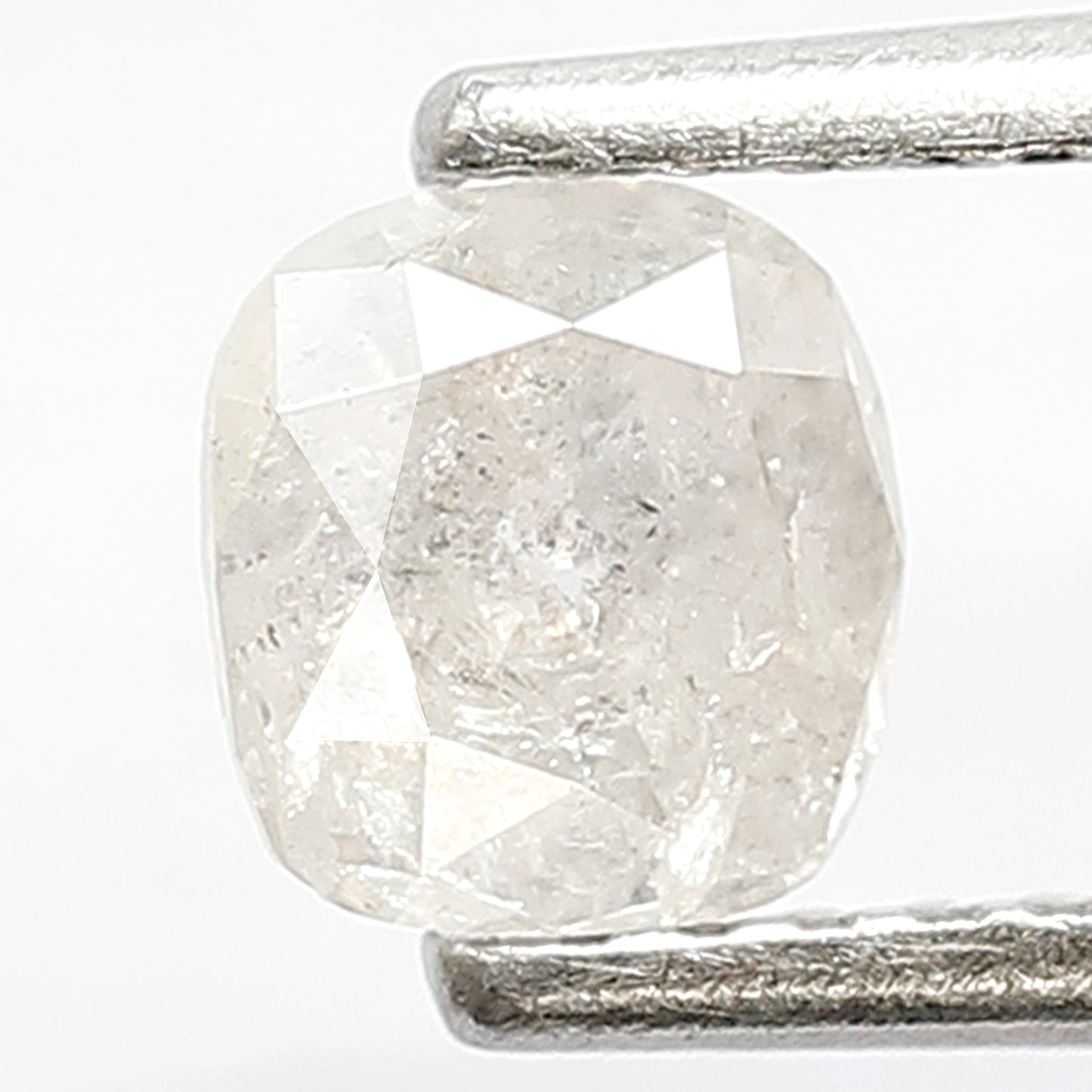 0.49 CT Fancy White Color Cushion Shape Diamond 5.1 x 4.7 x 2.5 MM Loose Natural Unique Old Mine Cut Salt and Pepper Diamond