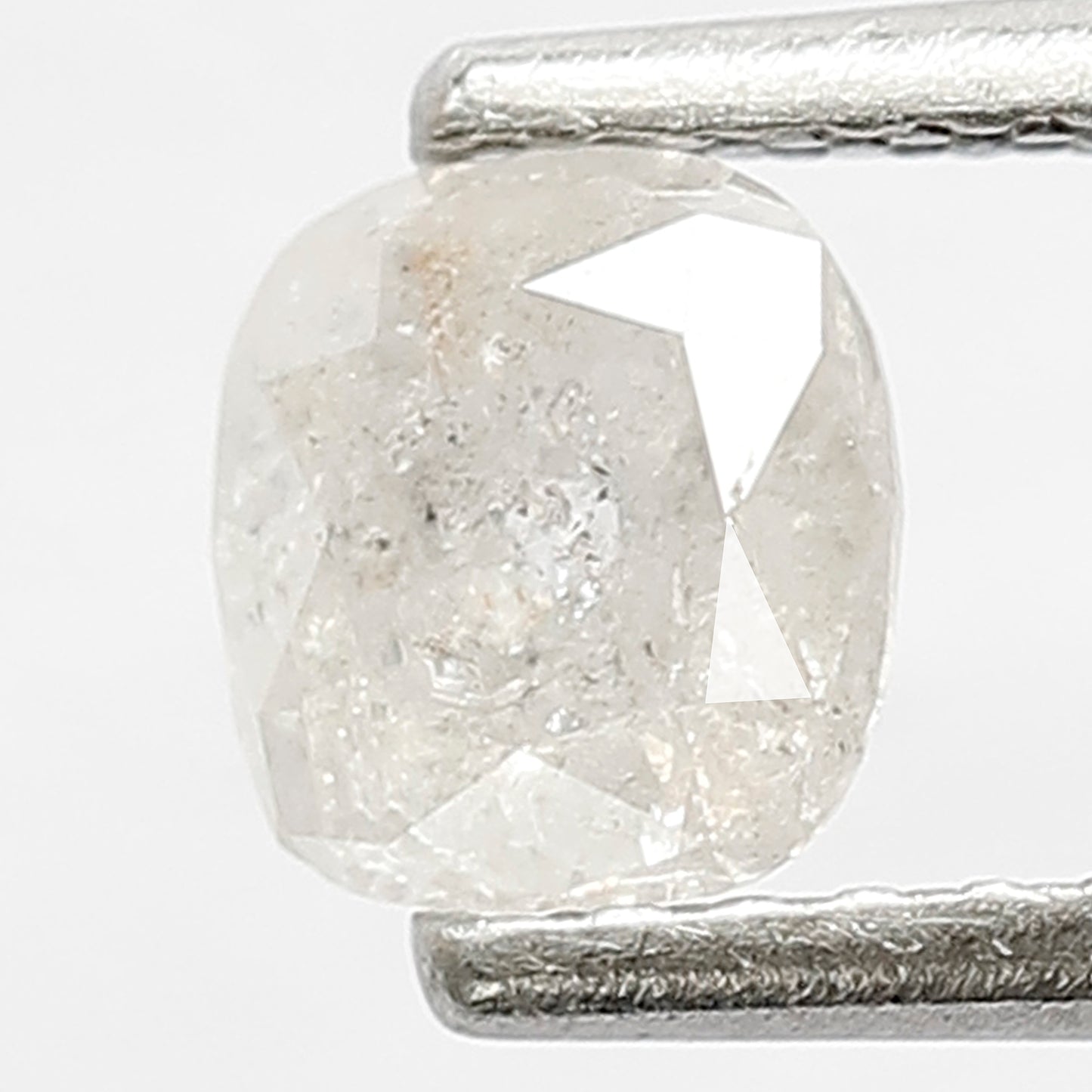 0.49 CT Fancy White Color Cushion Shape Diamond 5.1 x 4.7 x 2.5 MM Loose Natural Unique Old Mine Cut Salt and Pepper Diamond