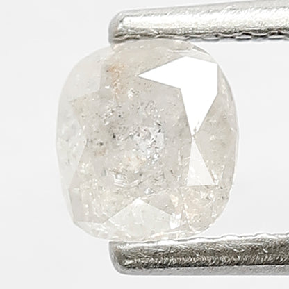 0.49 CT Fancy White Color Cushion Shape Diamond 5.1 x 4.7 x 2.5 MM Loose Natural Unique Old Mine Cut Salt and Pepper Diamond