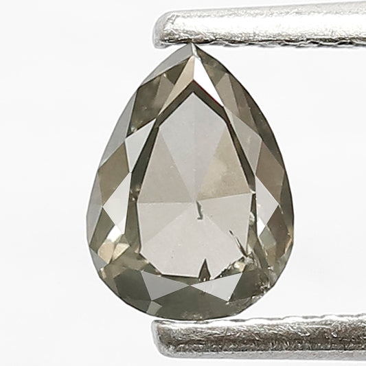 0.67 CT Translucent Natural Grey Black Color Diamond Loose Natural Pear Shape Diamond 6.2 x 4.6 x 3 MM Salt and Pepper Diamond Wedding Ring