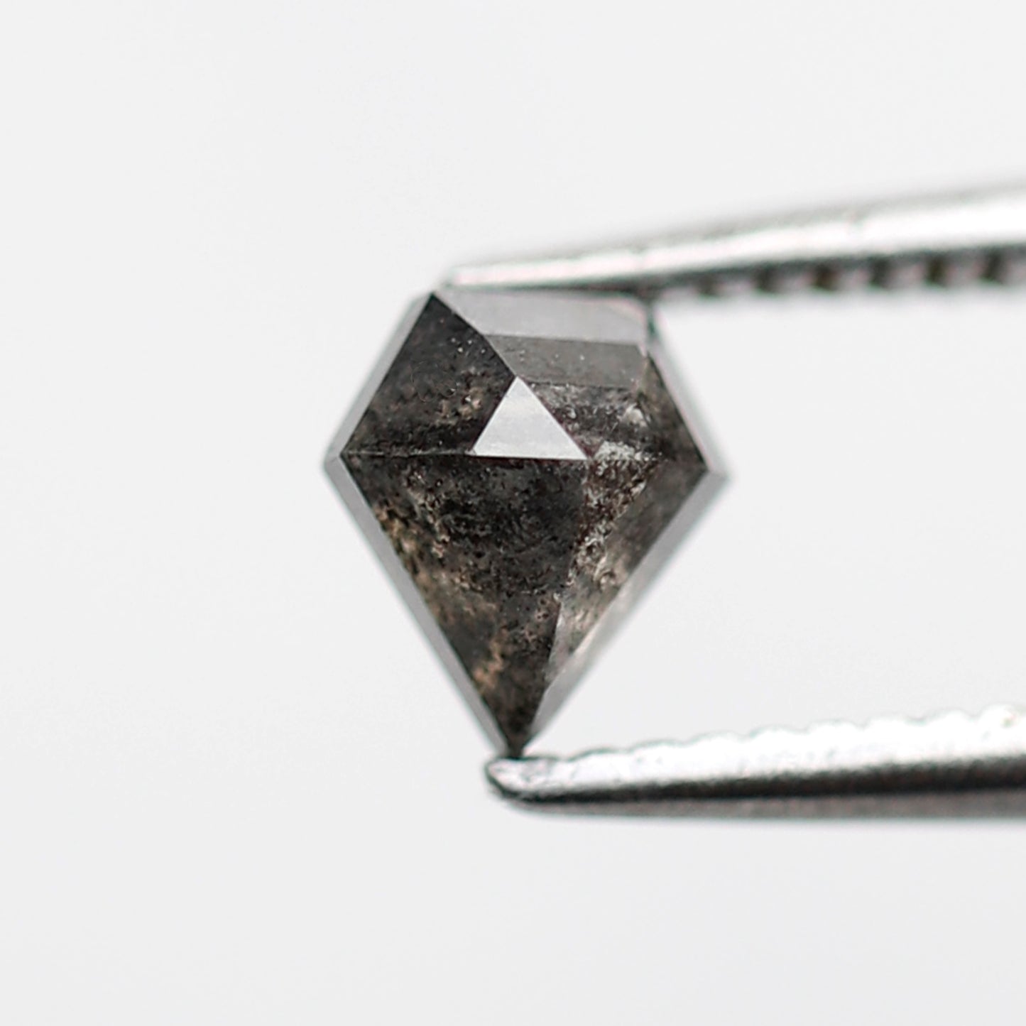 0.47 CT Pentagon Shape Loose Diamond, Natural Gray Black Ethical Salt and Pepper Diamond For Custom Pendant and Wedding Band