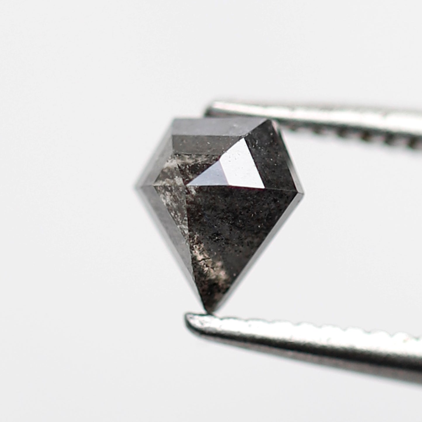 0.47 CT Pentagon Shape Loose Diamond, Natural Gray Black Ethical Salt and Pepper Diamond For Custom Pendant and Wedding Band