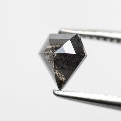 0.47 CT Pentagon Shape Loose Diamond, Natural Gray Black Ethical Salt and Pepper Diamond For Custom Pendant and Wedding Band