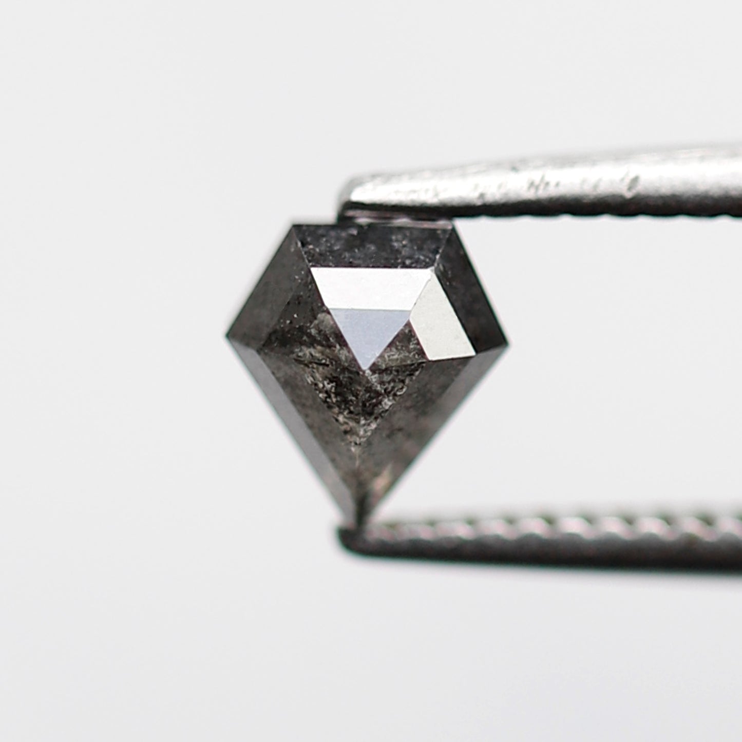 0.47 CT Pentagon Shape Loose Diamond, Natural Gray Black Ethical Salt and Pepper Diamond For Custom Pendant and Wedding Band