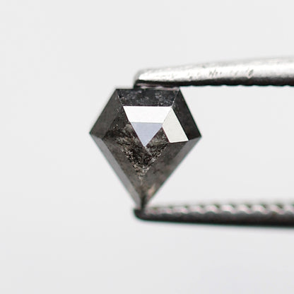 0.47 CT Pentagon Shape Loose Diamond, Natural Gray Black Ethical Salt and Pepper Diamond For Custom Pendant and Wedding Band