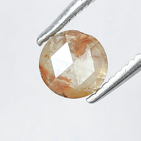 0.45 CT Rustic Round Shape Beautiful Yellowish Red Color Diamond