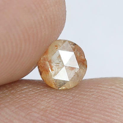 0.45 CT Rustic Round Shape Beautiful Yellowish Red Color Diamond