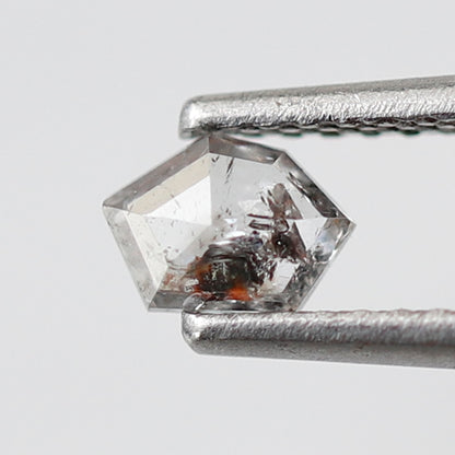 0.30 CT Translucent Geometric Cut Salt and Pepper Diamond, Natural White Loose Earth Mined Diamond for Jewelry Making