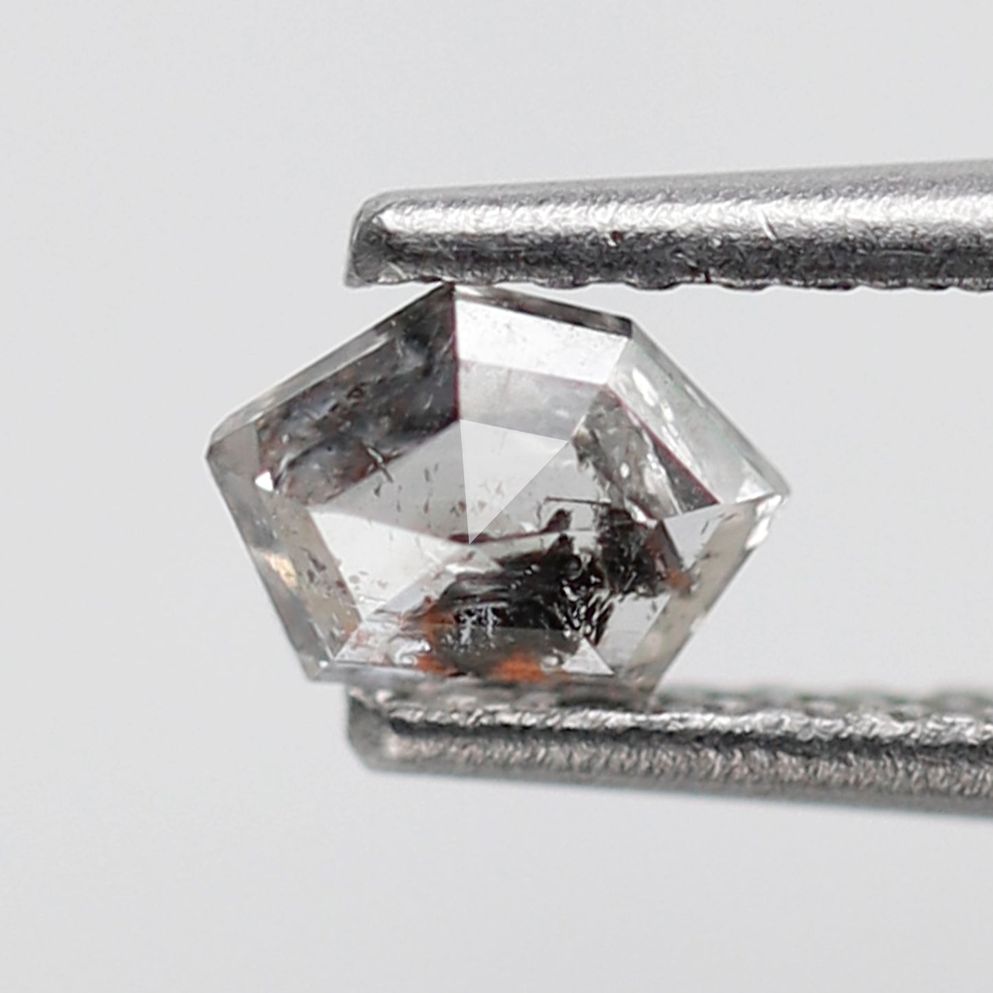 0.30 CT Translucent Geometric Cut Salt and Pepper Diamond, Natural White Loose Earth Mined Diamond for Jewelry Making