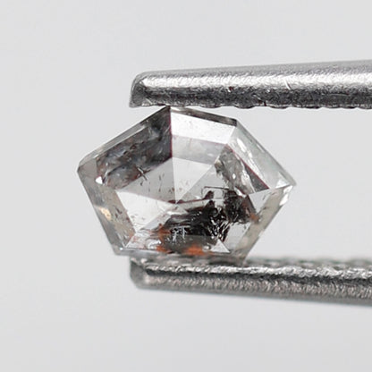 0.30 CT Translucent Geometric Cut Salt and Pepper Diamond, Natural White Loose Earth Mined Diamond for Jewelry Making