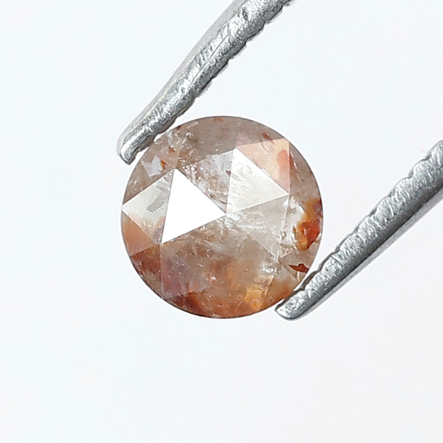 Reddish Color Amazing Round Shape Rustic Rose Cut Diamond 0.43 Carat